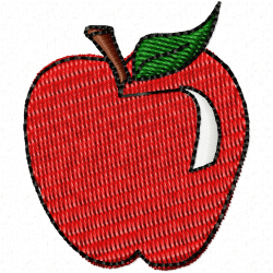 Apple Embroidery Design 11 Apple Embroidery Design 11